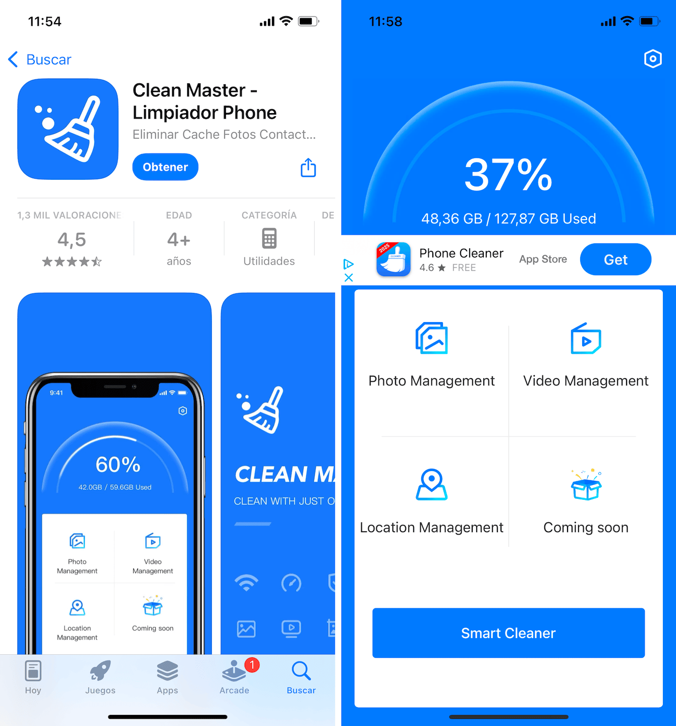 Clean Master es una herramienta minimalista y gratuita, y su funci&oacute;n de eliminaci&oacute;n de fotos duplicadas y v&iacute;deos grandes es relativamente b&aacute;sica pero eficaz