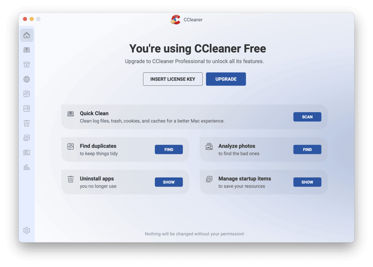 CCleaner app for Mac