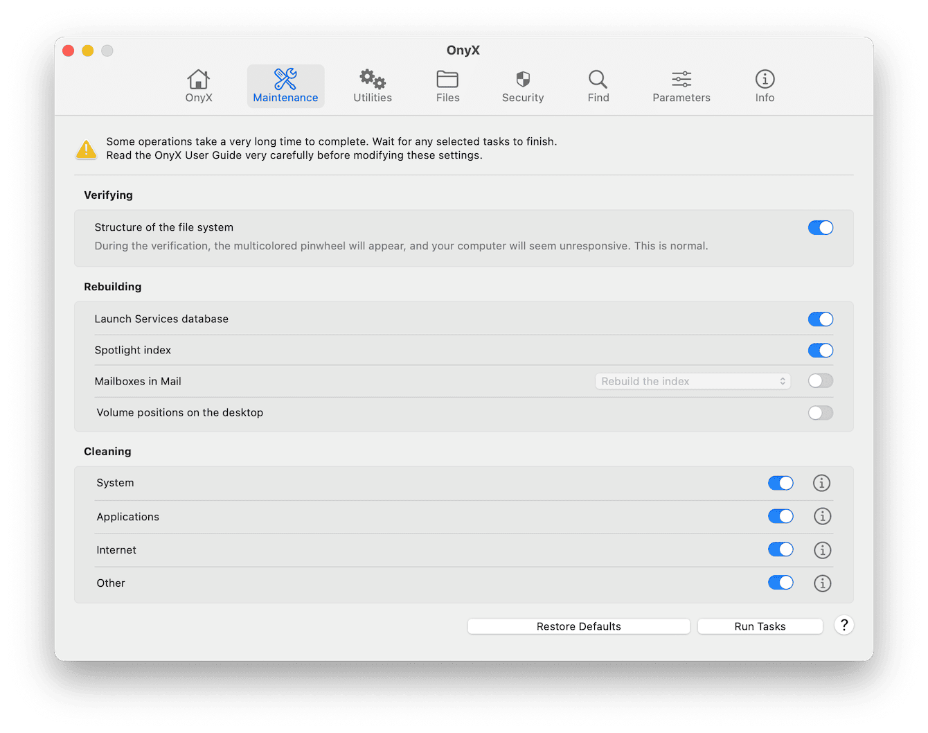 OnyX app from Titanium Software