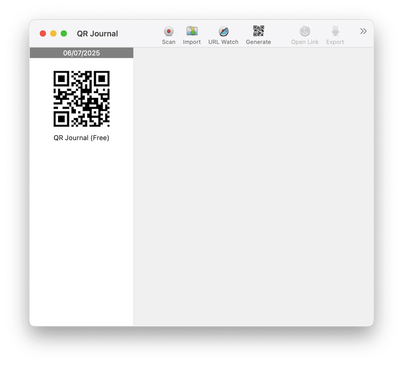 QR Journal app