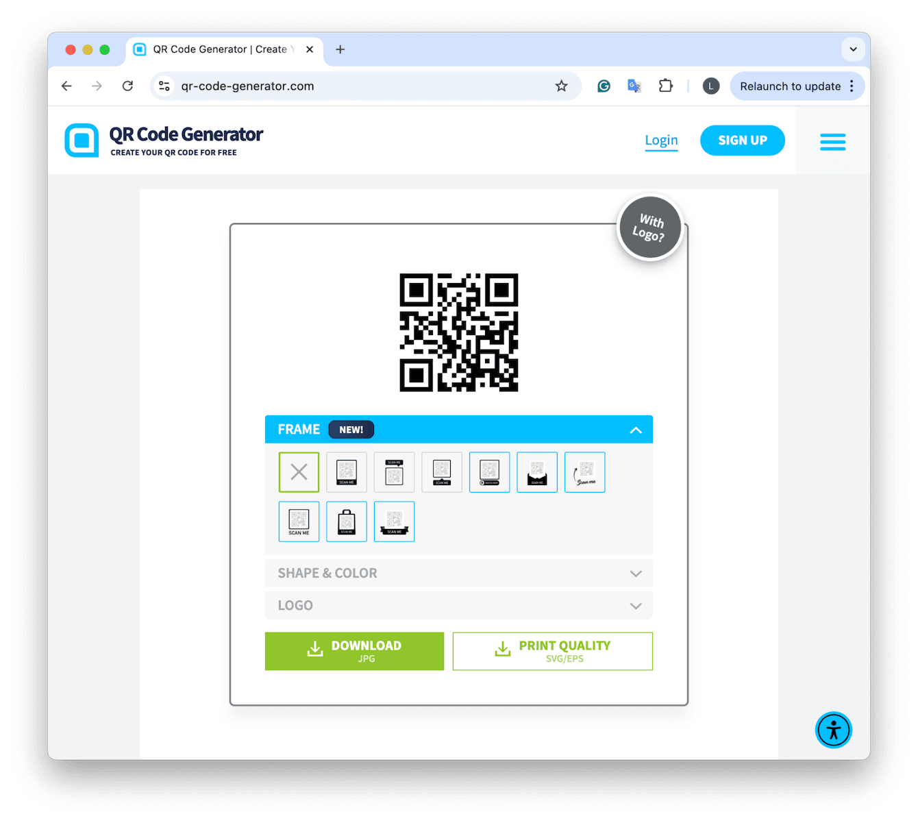 Use a free online QR code generator