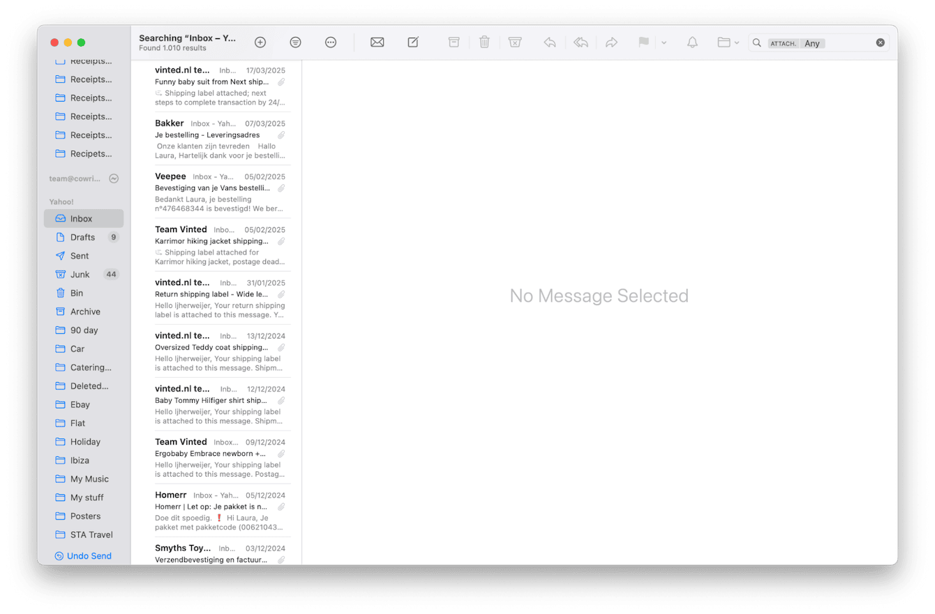 How to delete messages and manage Mail