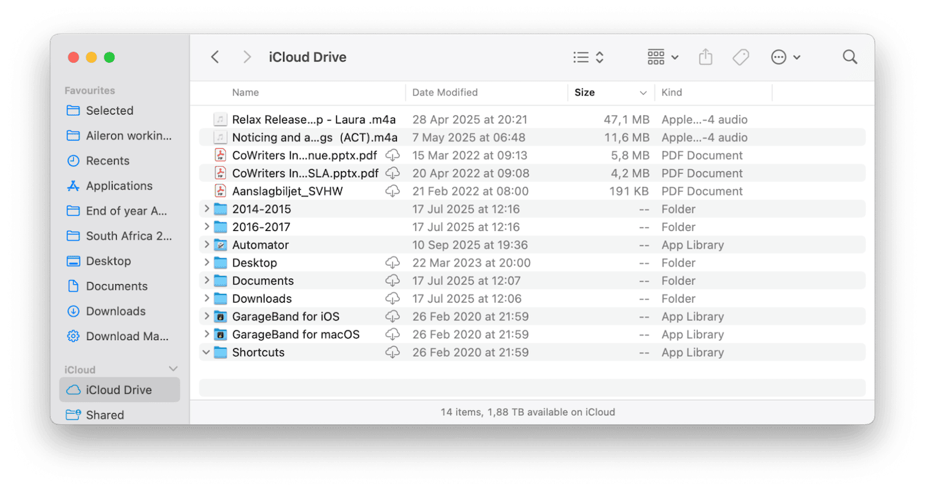 How to delete folders or files in iCloud Drive