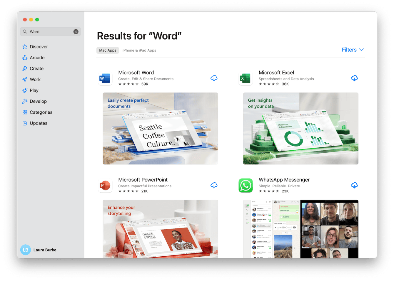 Get Microsoft Word from the App Store