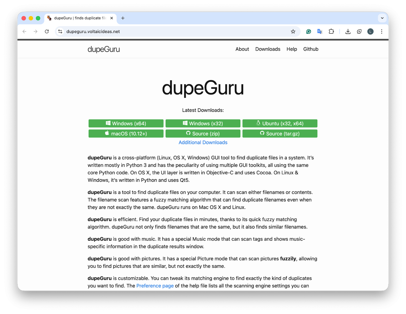 dupeGuru duplicate finder app