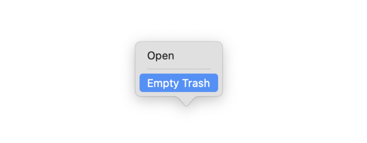 Empty trash on Mac