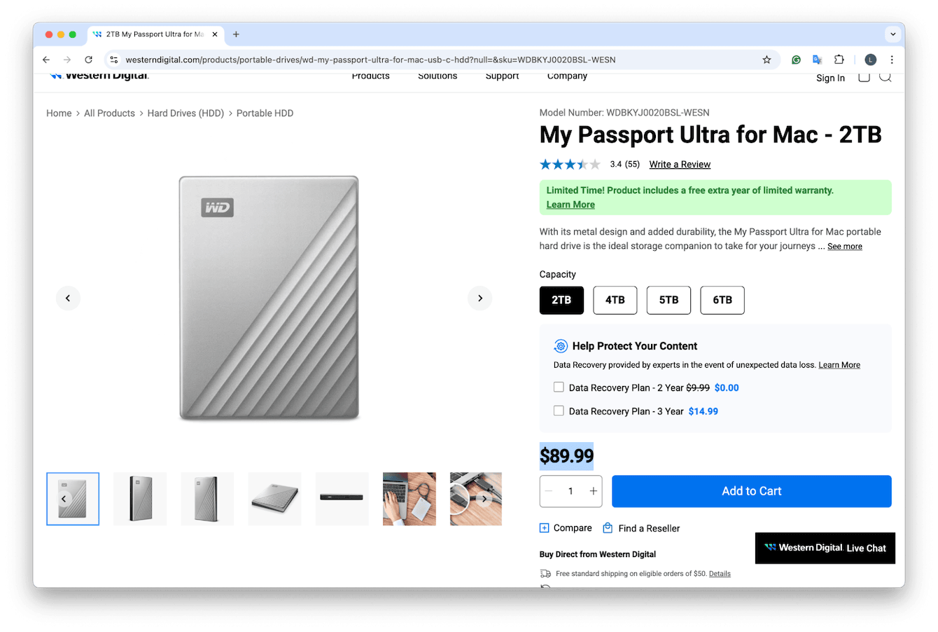 Best for Time Machine: WD My Passport Ultra for Mac