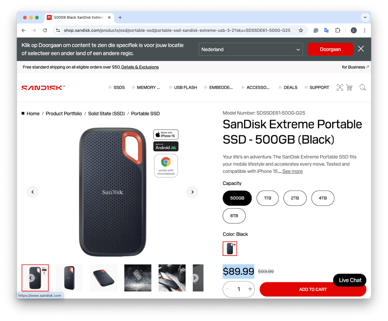 Best budget SSD for Mac: SanDisk Extreme Portable SSD - 500GB