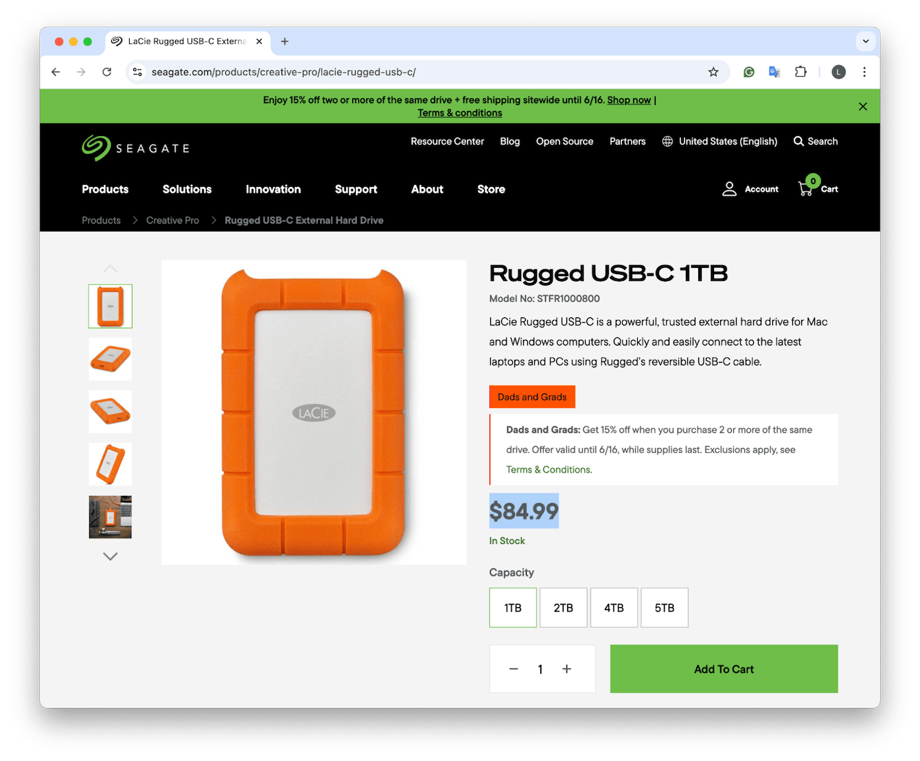 Best rugged drive: LaCie Rugged USB-C