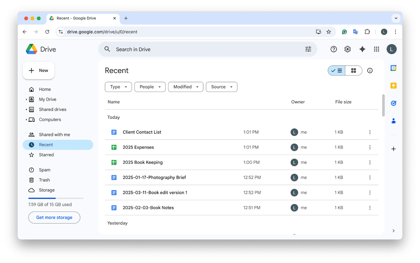 Leverage the Recent folder