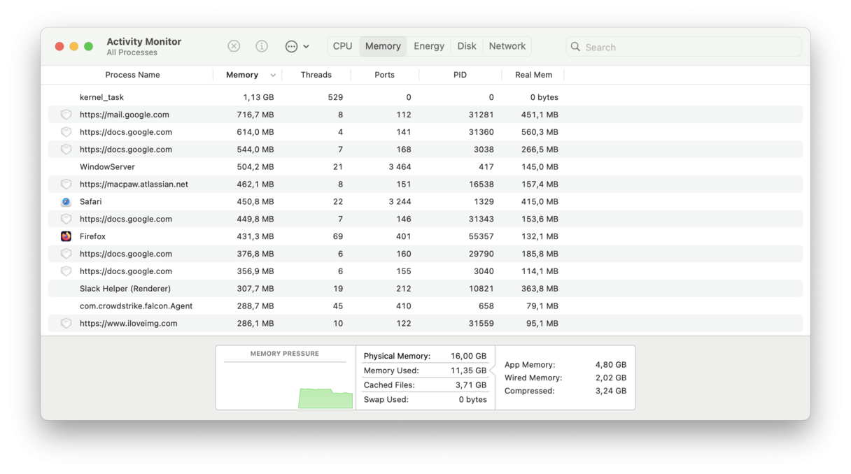 Slik sjekker du minnebruk p&aring; Mac