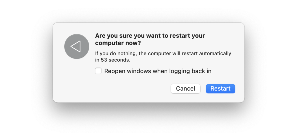 How to restart a Mac