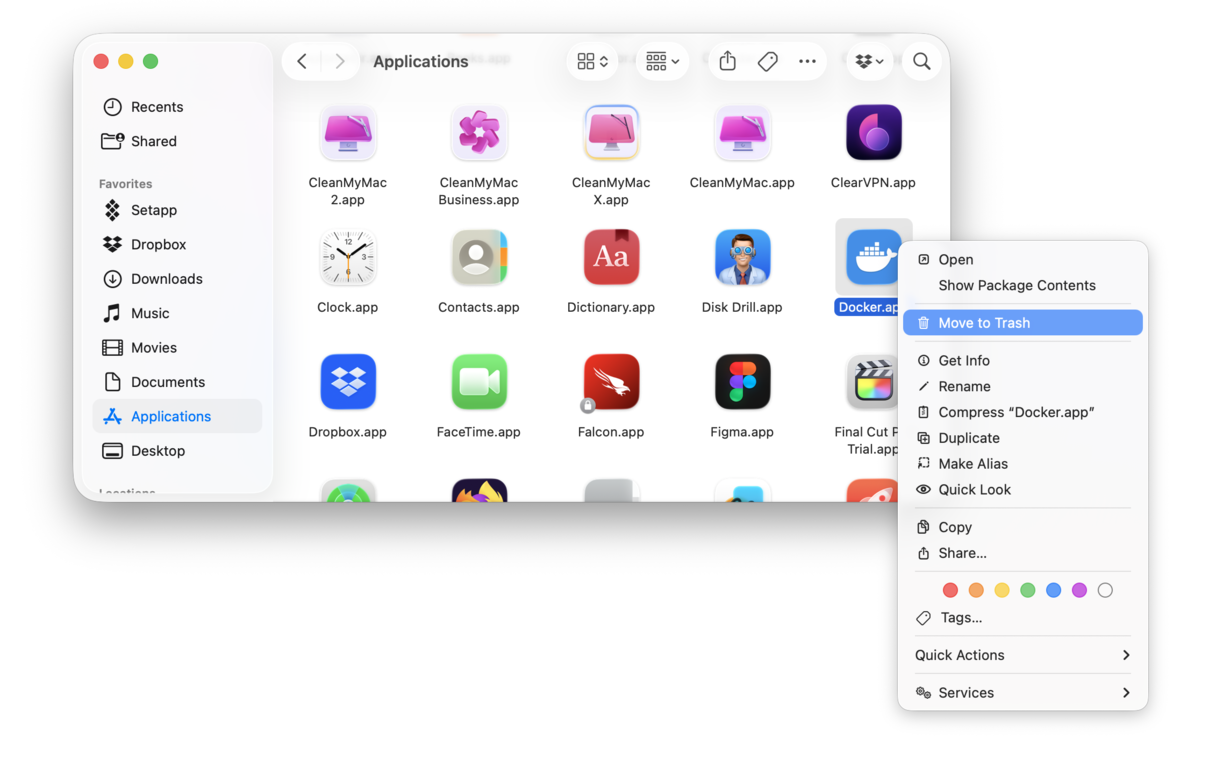 How to uninstall Docker from Mac manually