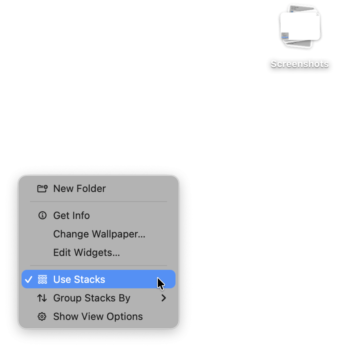 How to disable stacks on Mac