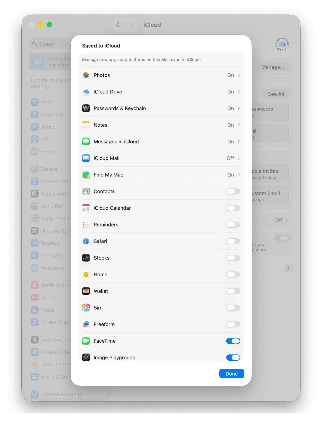 Verify basic settings on Mac