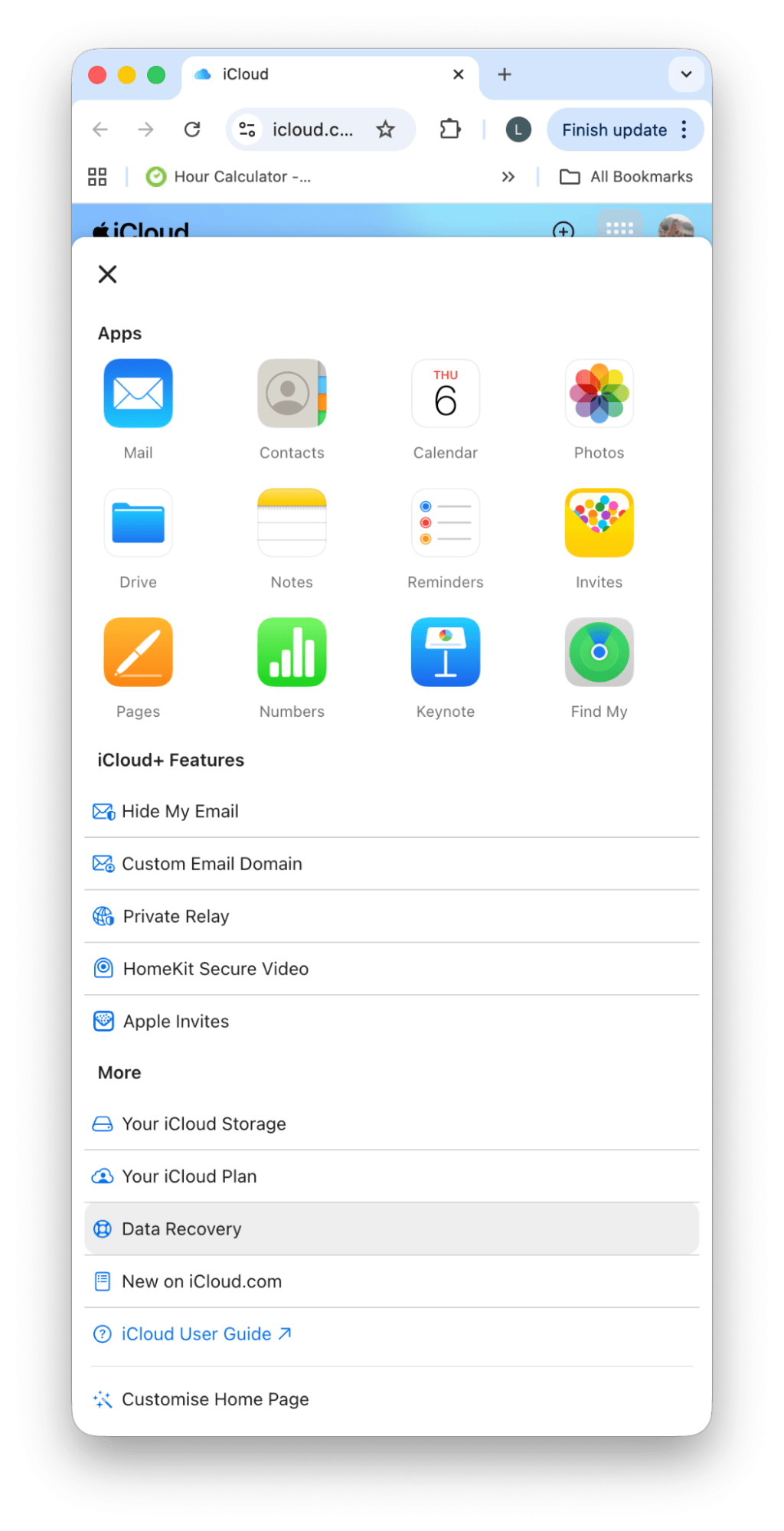 Recover from your iCloud account directly for Contacts