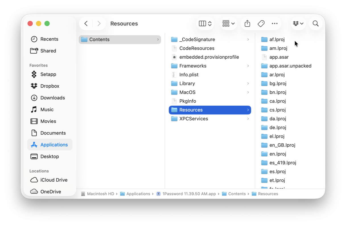 Removing language files