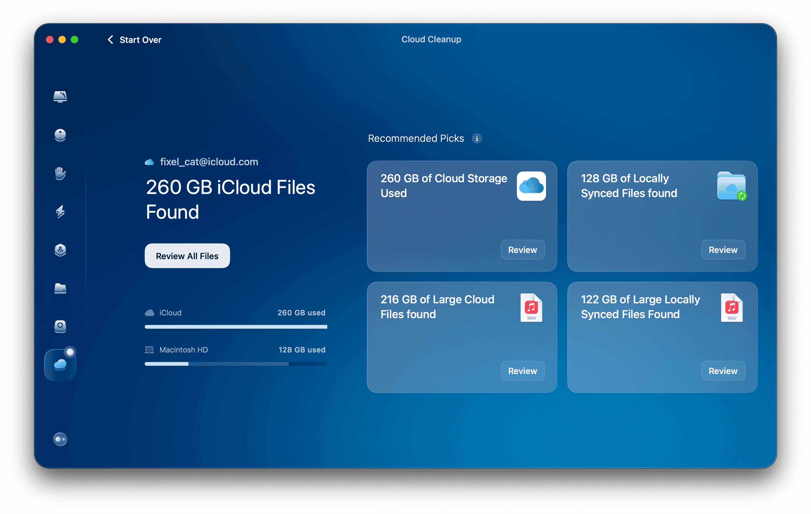 en annan funktion fr&aring;n CleanMyMac: Cloud Cleanup
