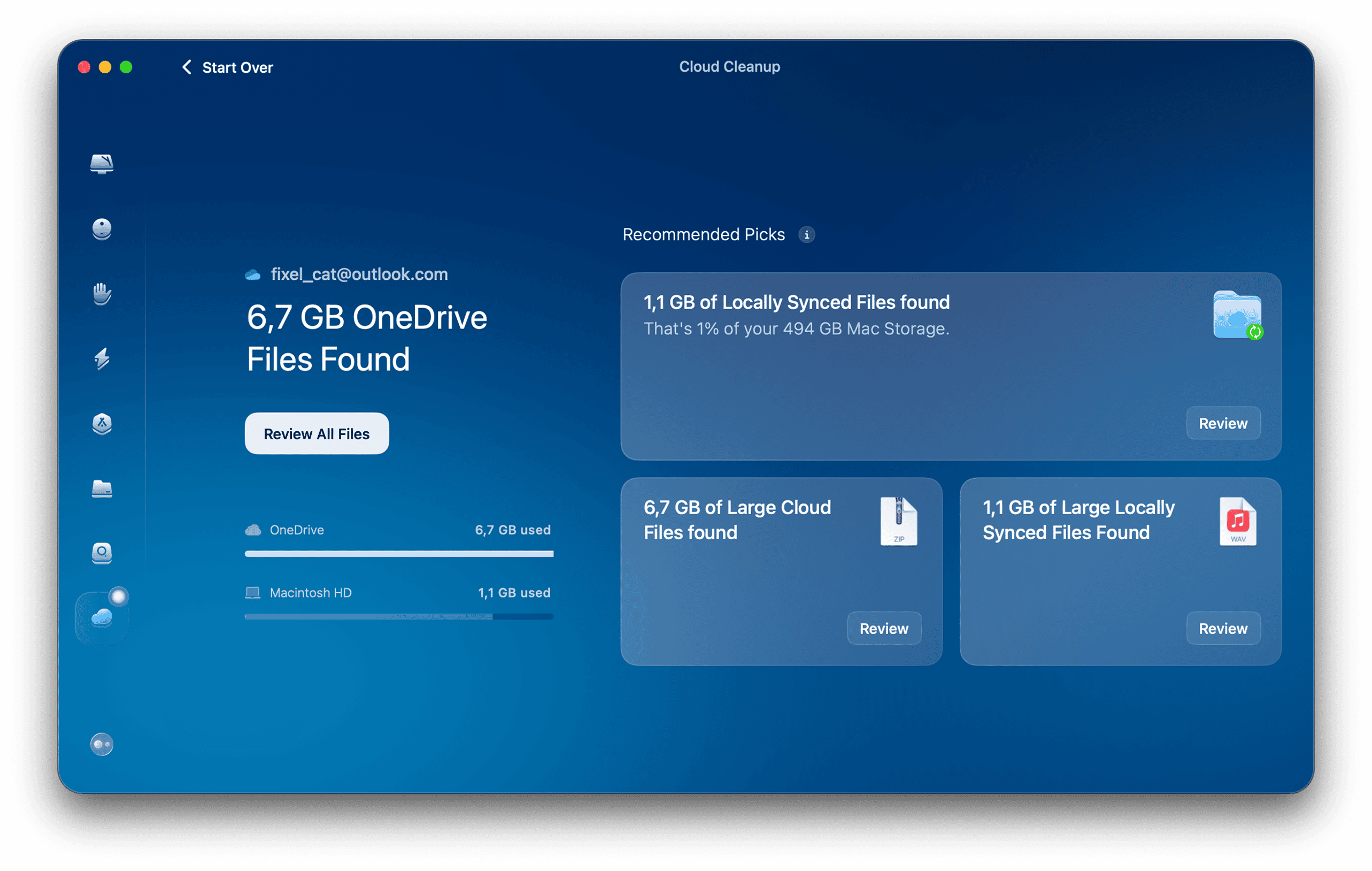 Cloud Cleanup tool in CleanMyMac