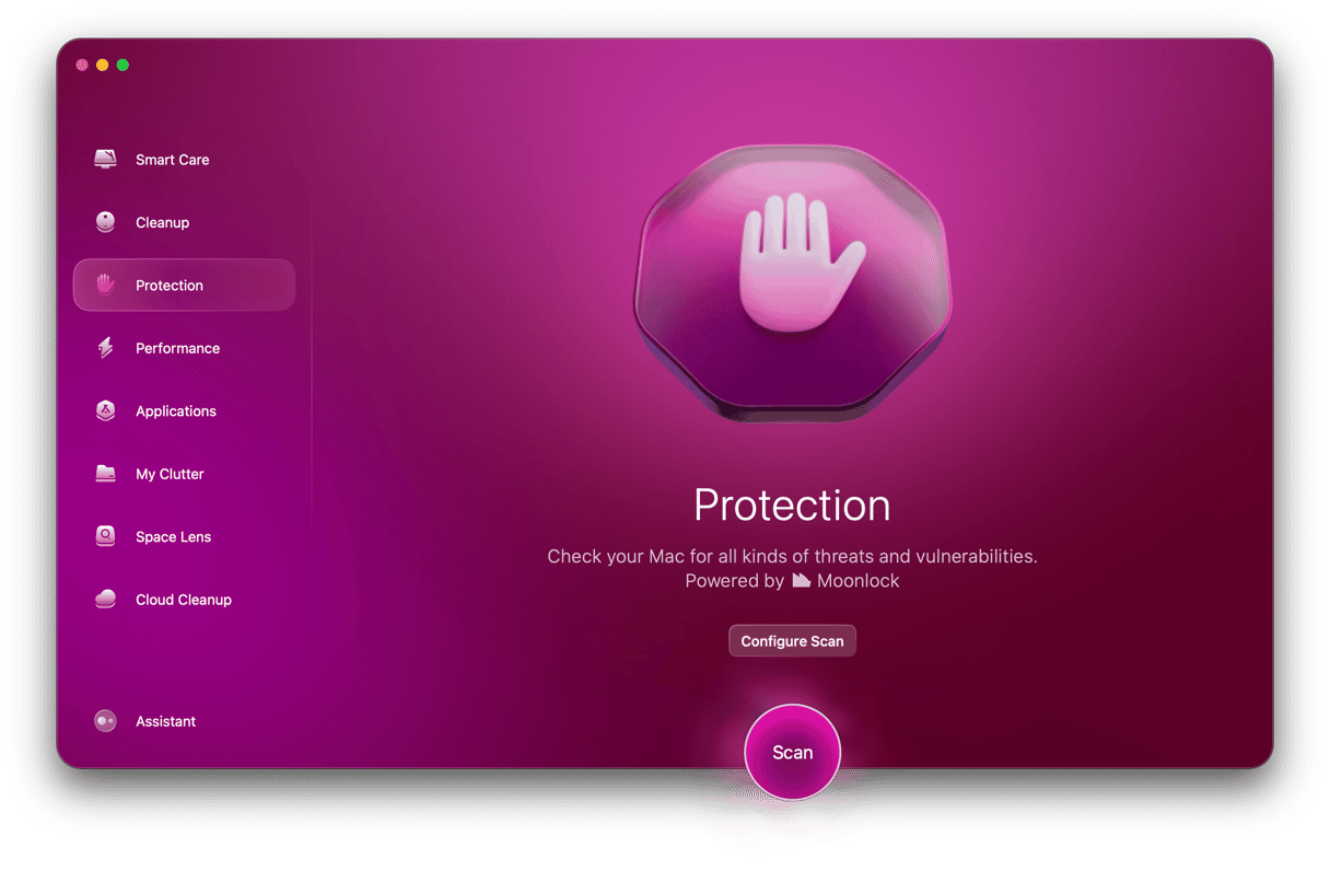Malware removal module of CleanMyMac