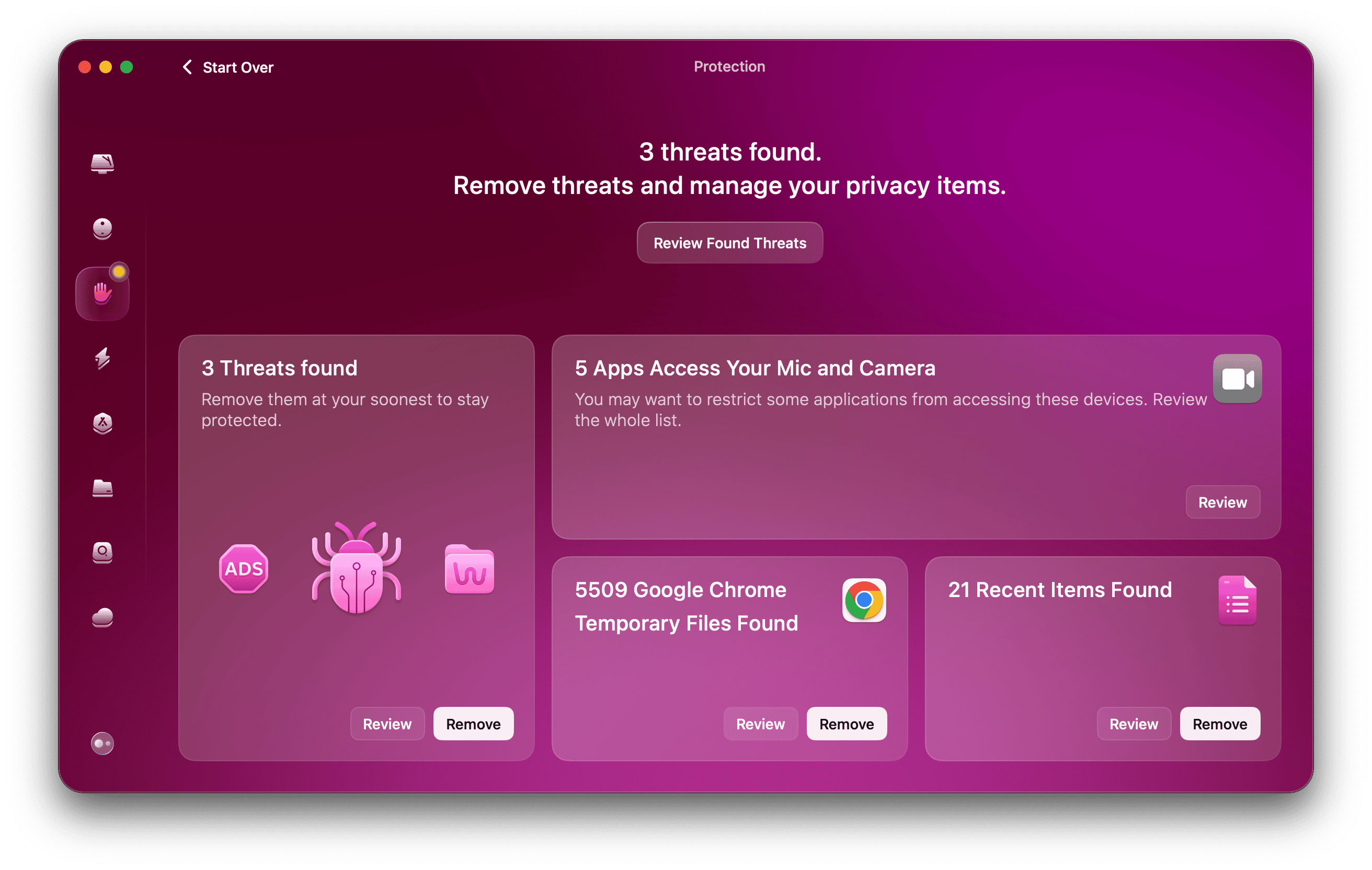 CleanMyMac &ndash; Protection Manager