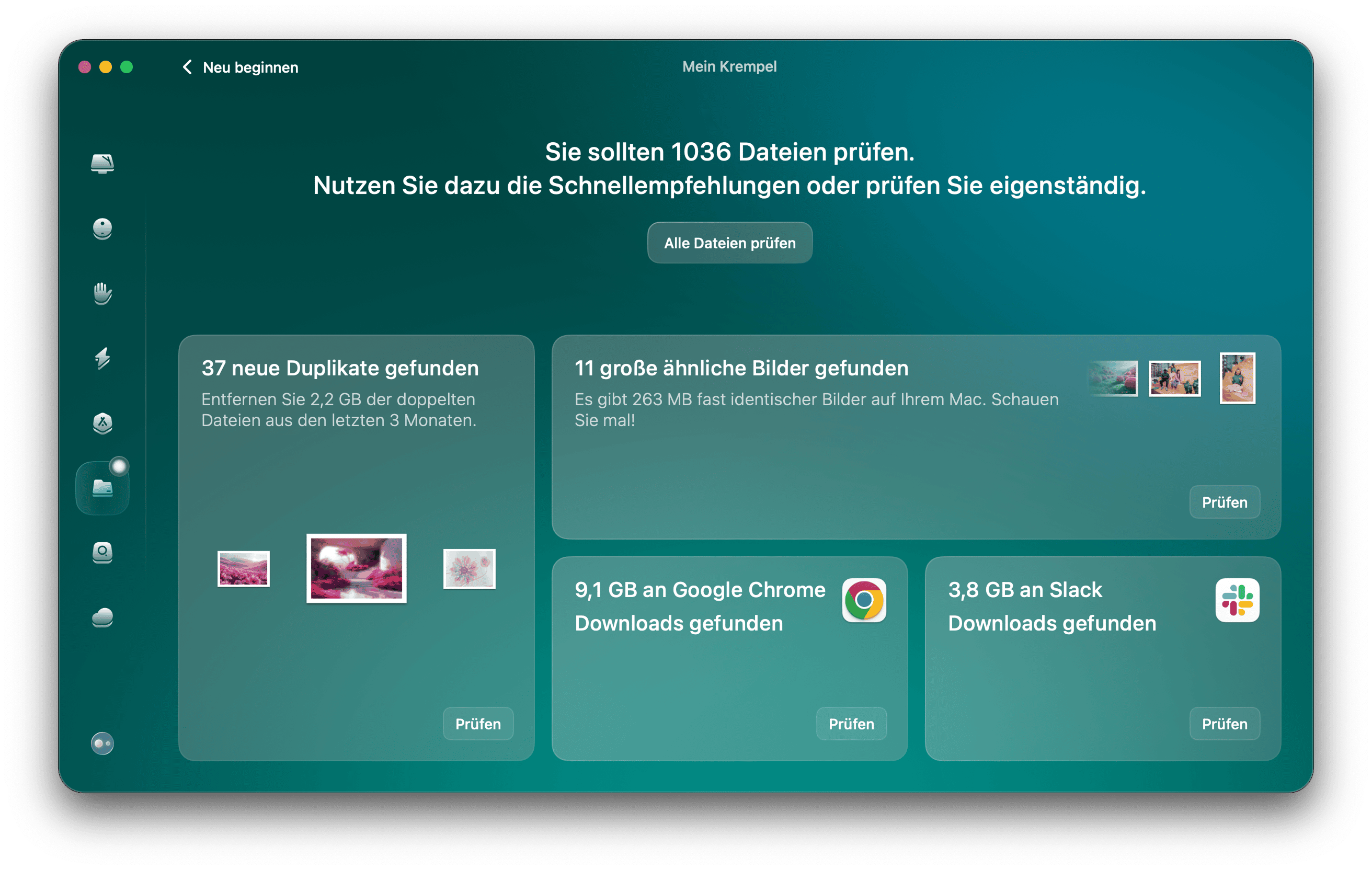 L&ouml;schen Sie alte, l&auml;ngst vergessene Dateien