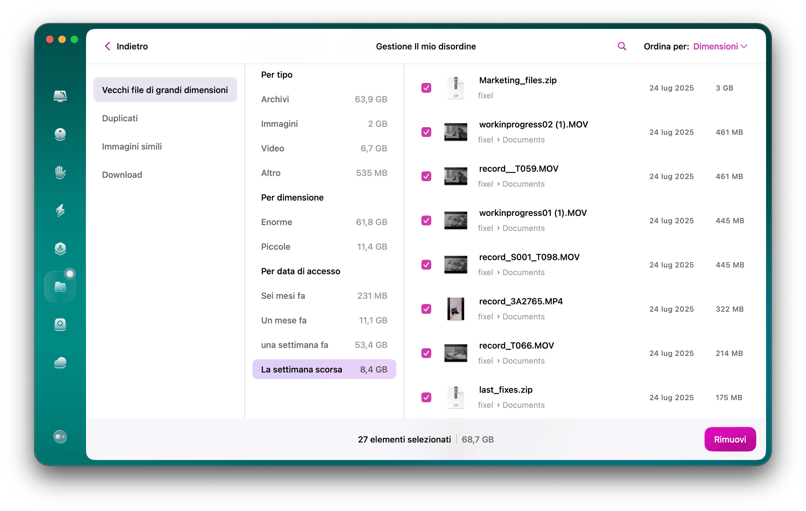Un anno fa informazioni nel modulo file grandi e vecchi CMMX