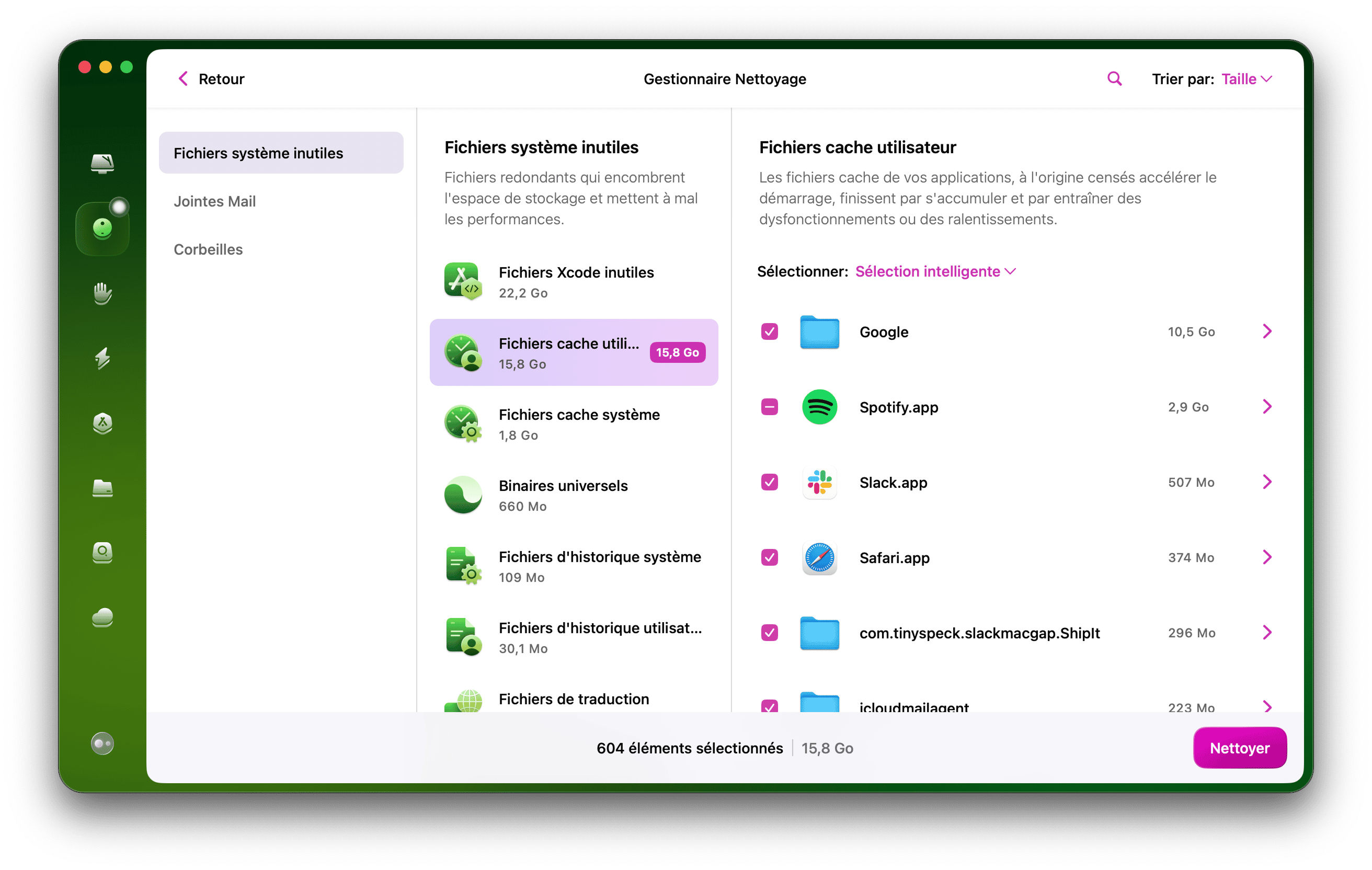 CleanMyMac - An&aacute;lisis de basura del sistema completado