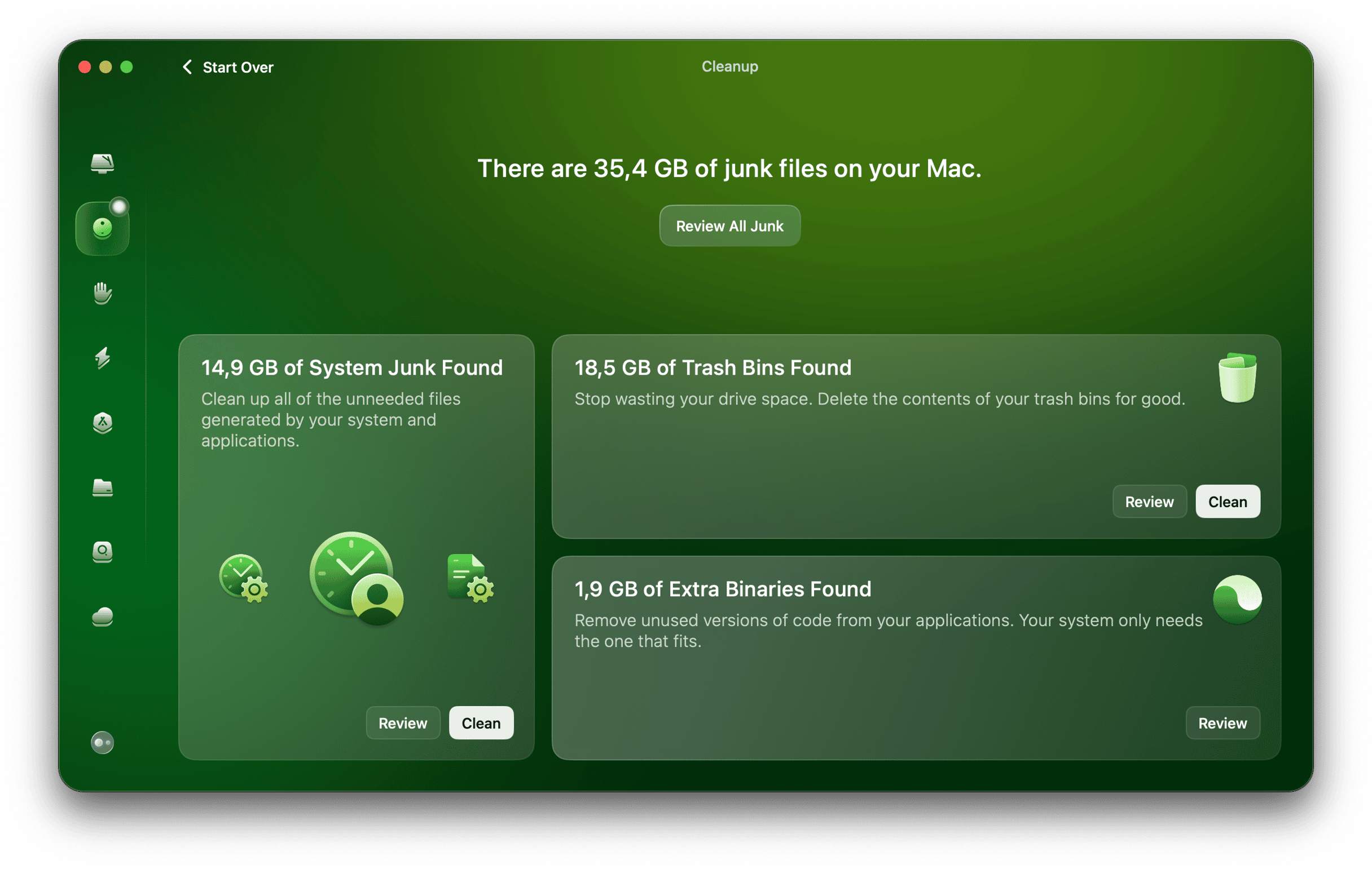CleanMyMac - System junk scan complete