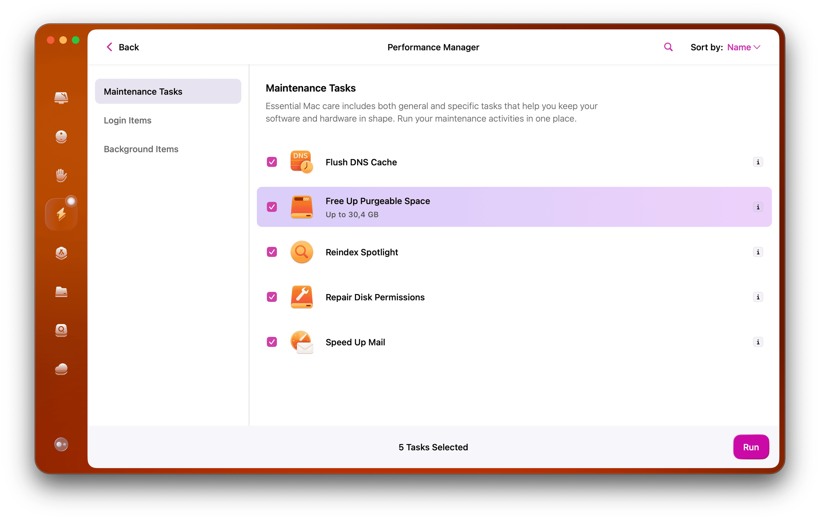 Free up purgeable space with CleanMyMac