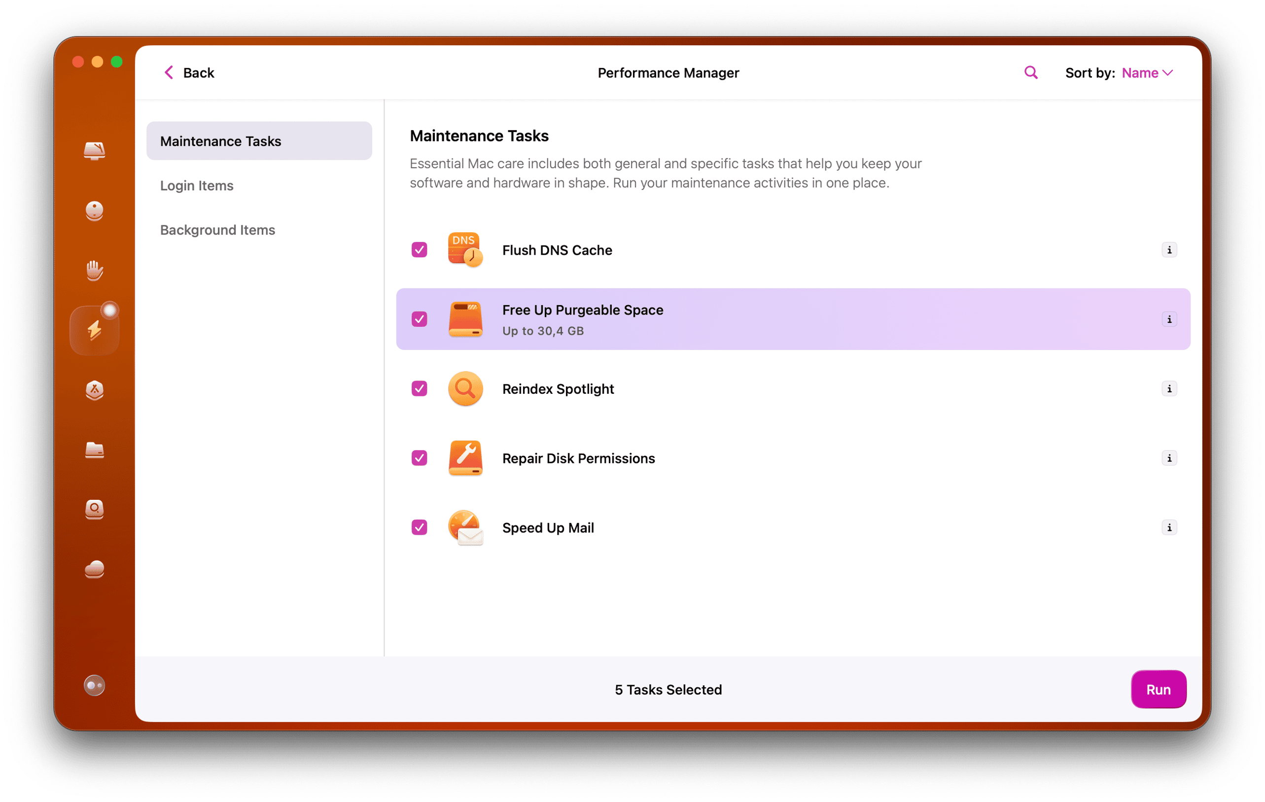 Free up purgeable space with CleanMyMac