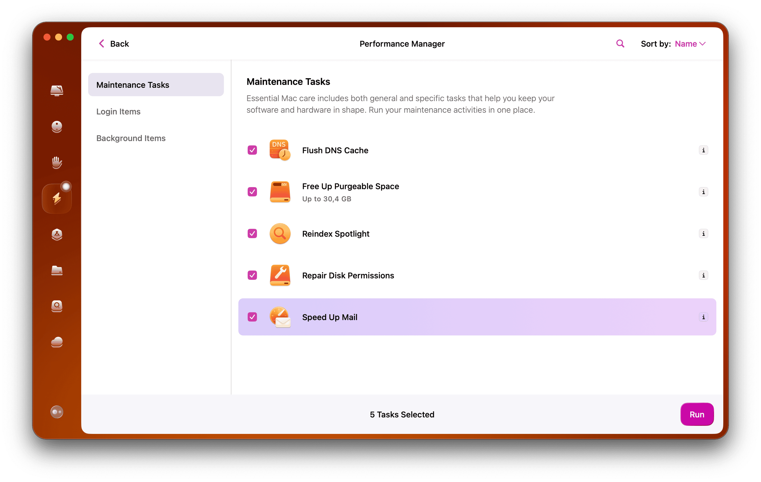 Speed up mail with CleanMyMac