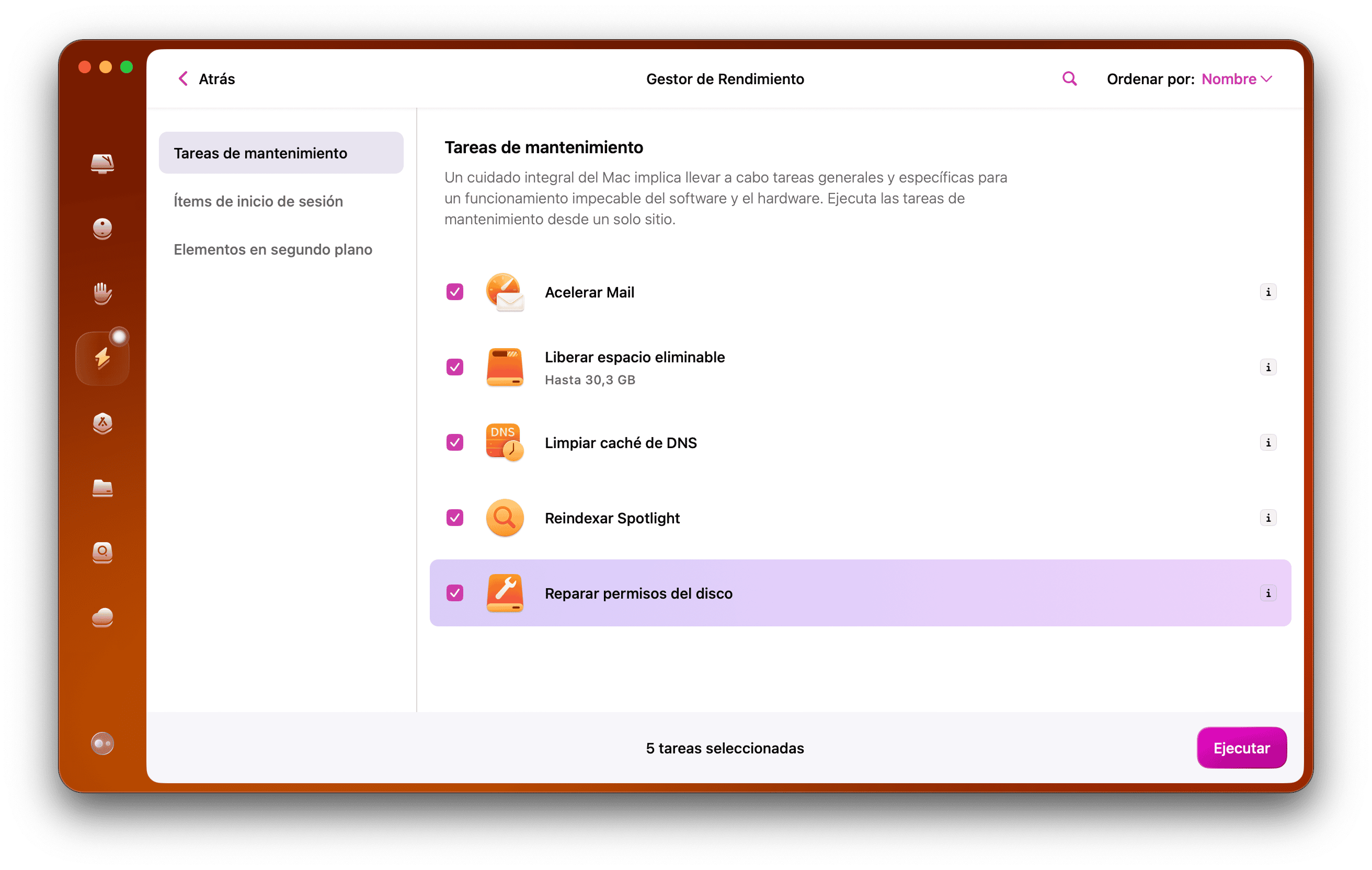 CleanMyMac &ndash; Reparar permisos del disco
