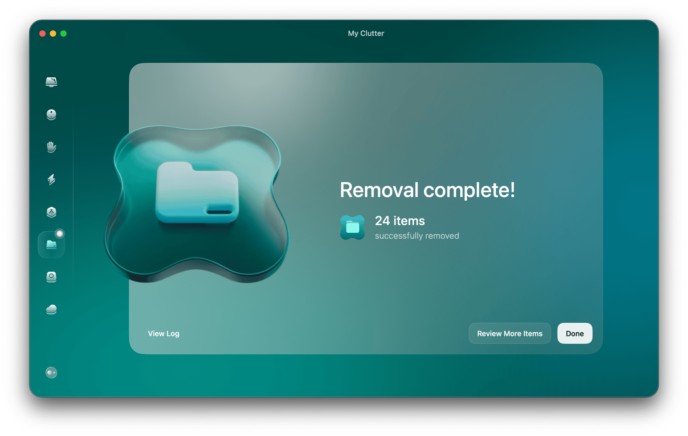 Scan completed in My Clutter module of CleanMyMac