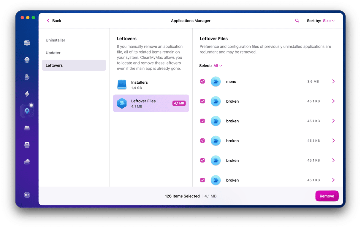 Leftovers in the Uninstaller module of CMM