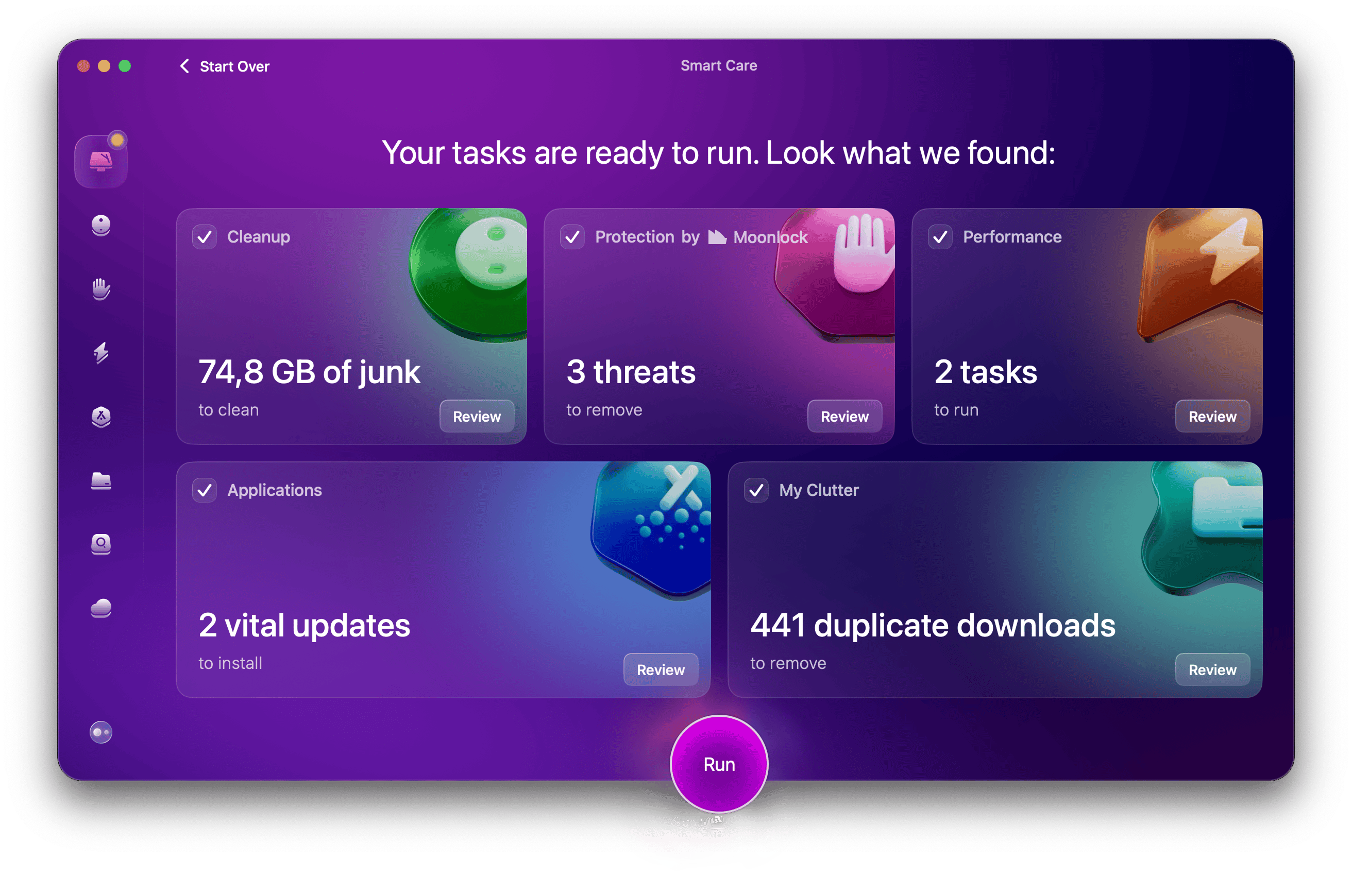 CleanMyMac - Smart Scan complete