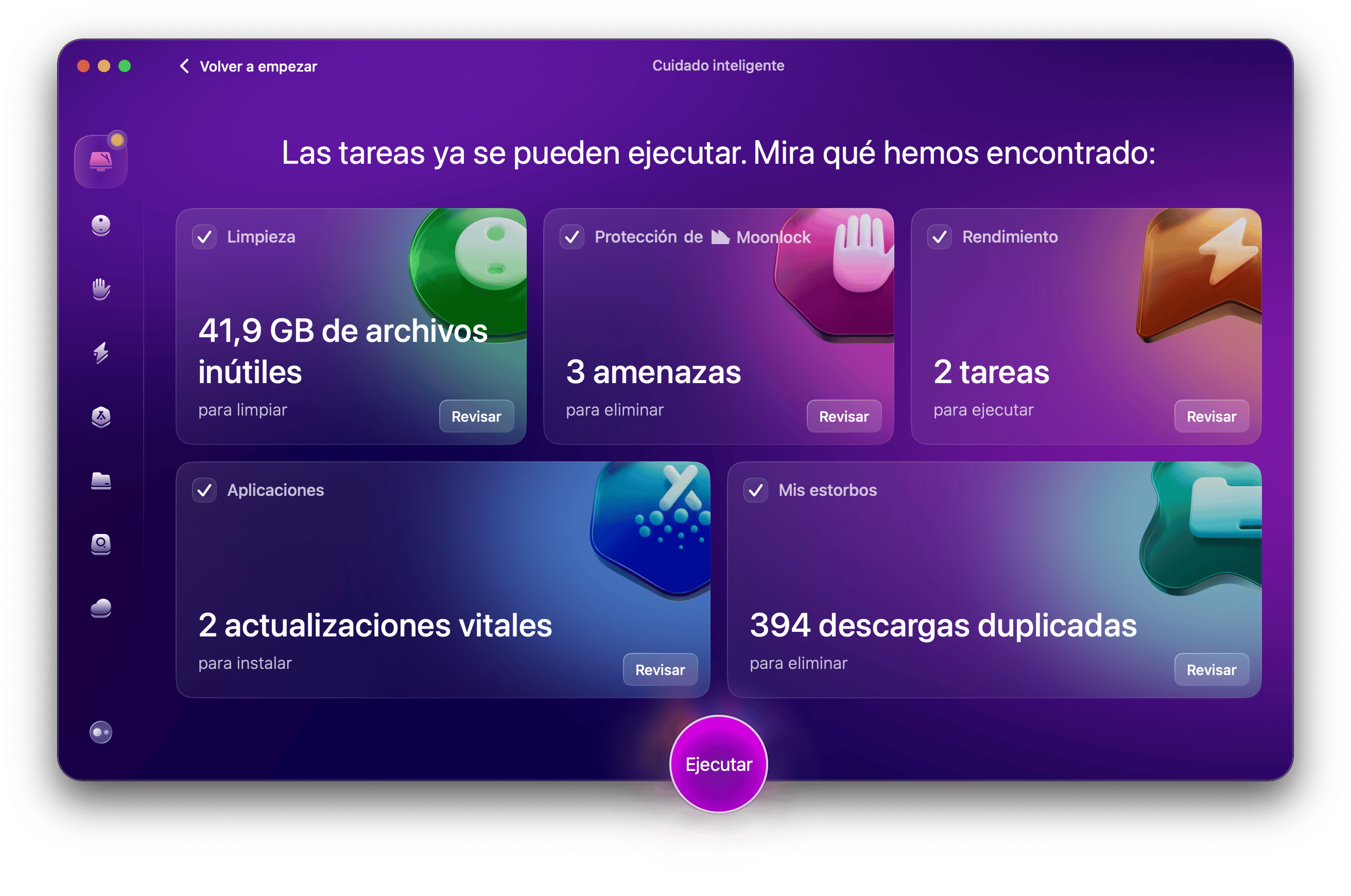CleanMyMac - An&aacute;lisis inteligente completado