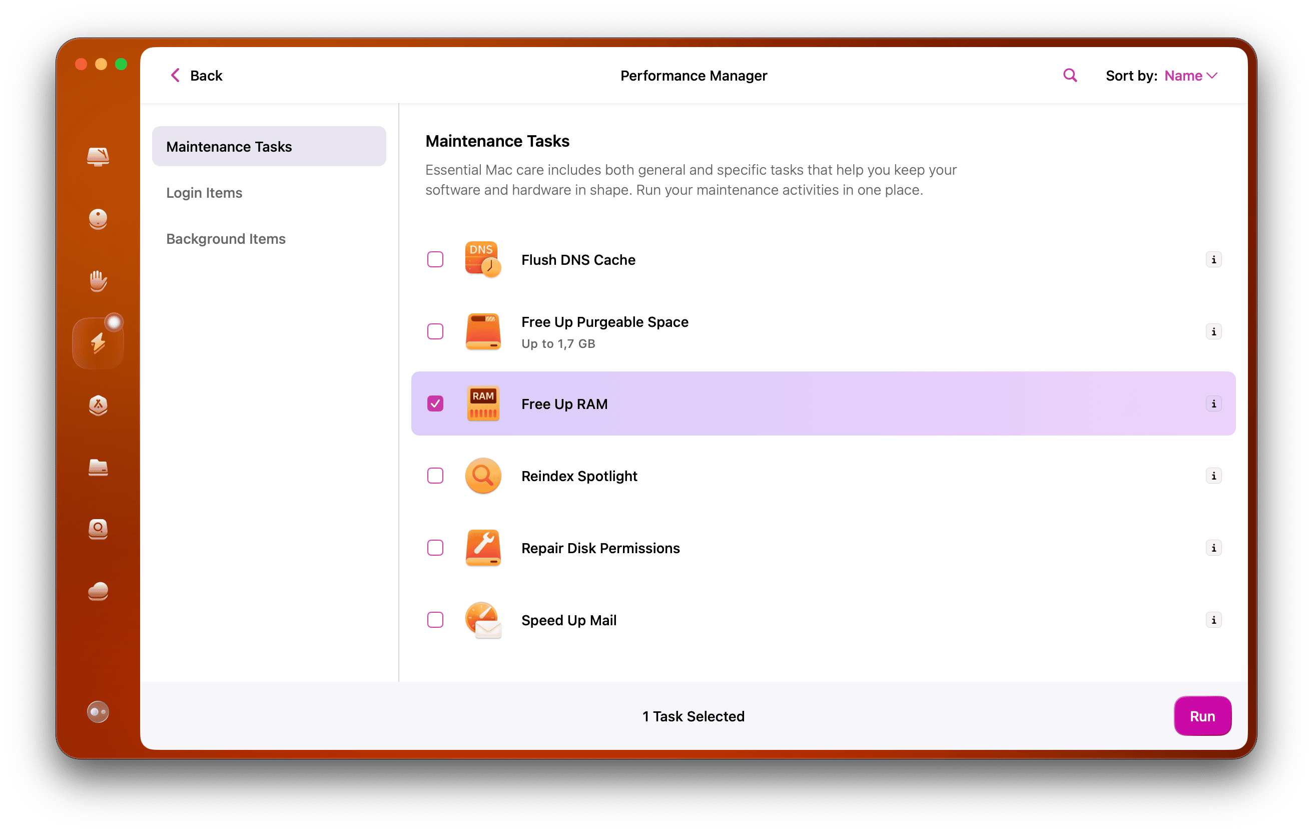 Free up Mac RAM with CleanMyMac