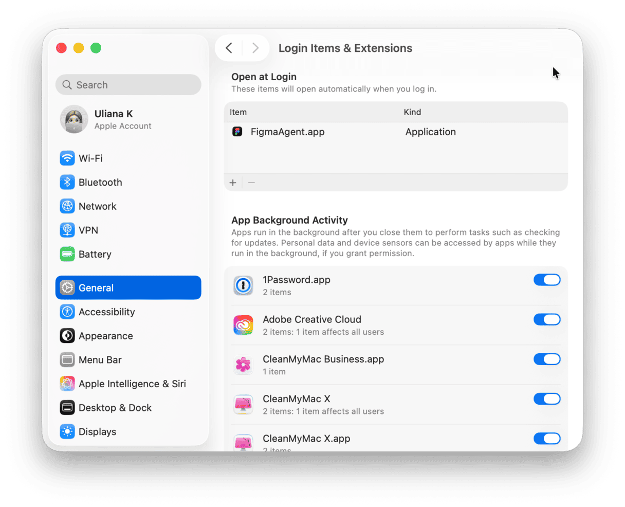 System Preferences - Login Items