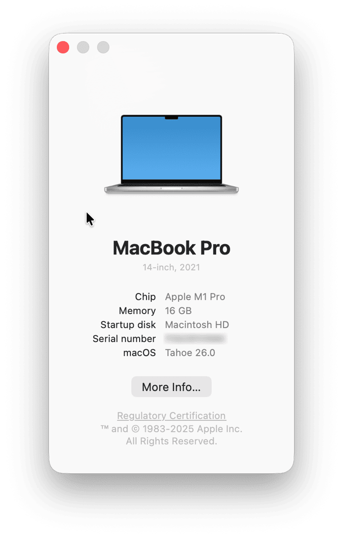 About this Mac window
