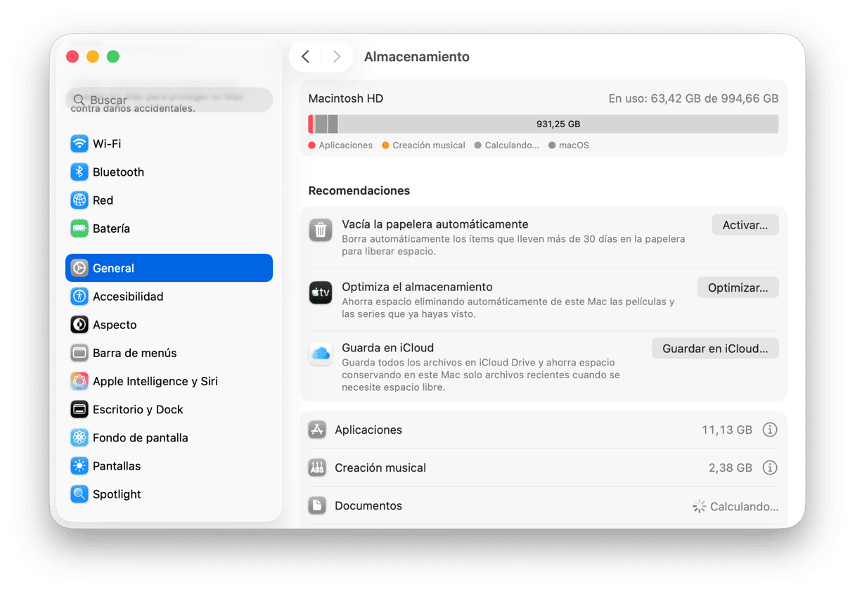 sistema preferencias almacenamiento