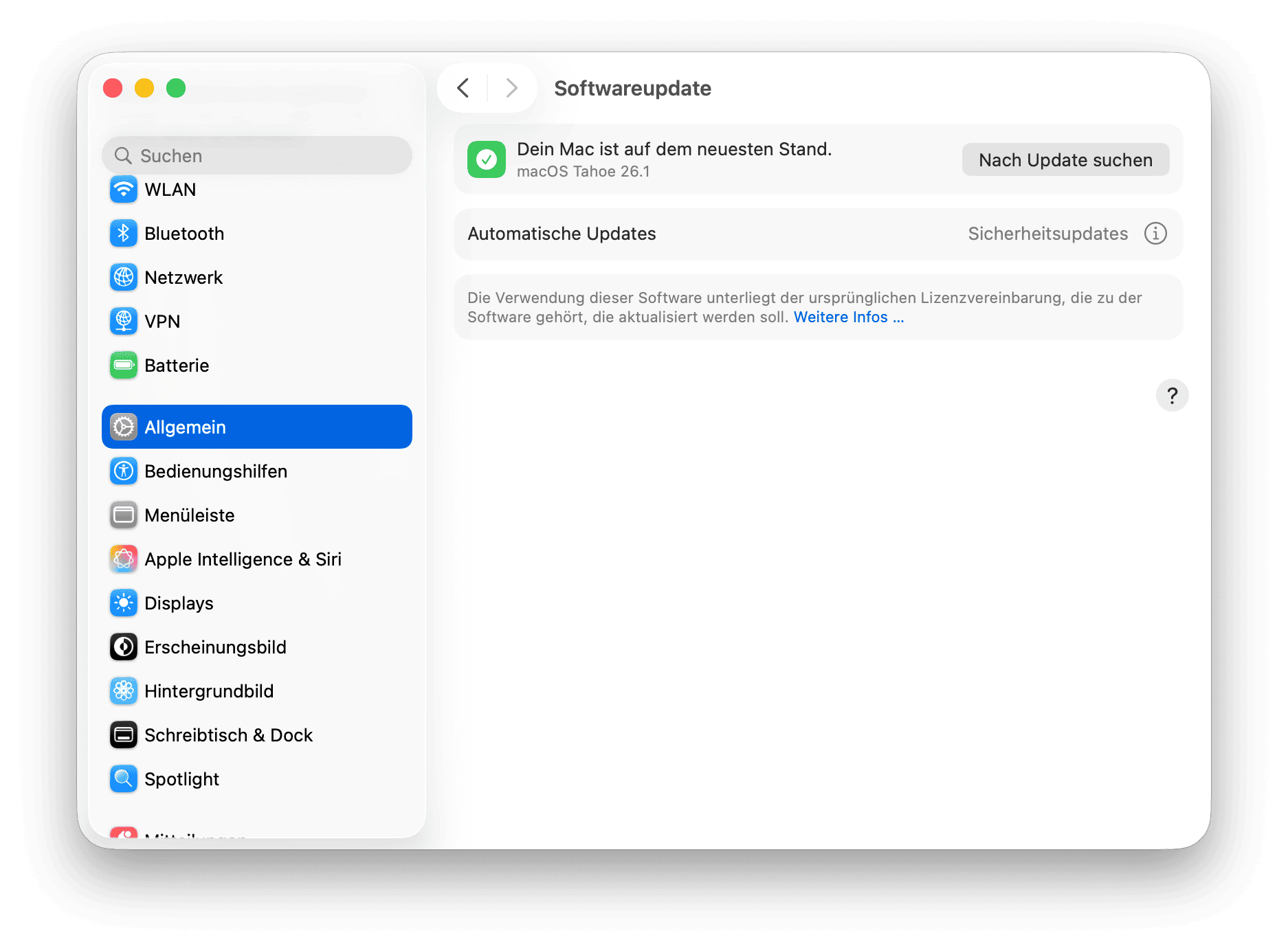 Sequoia systemeinstellungen softwareupdate