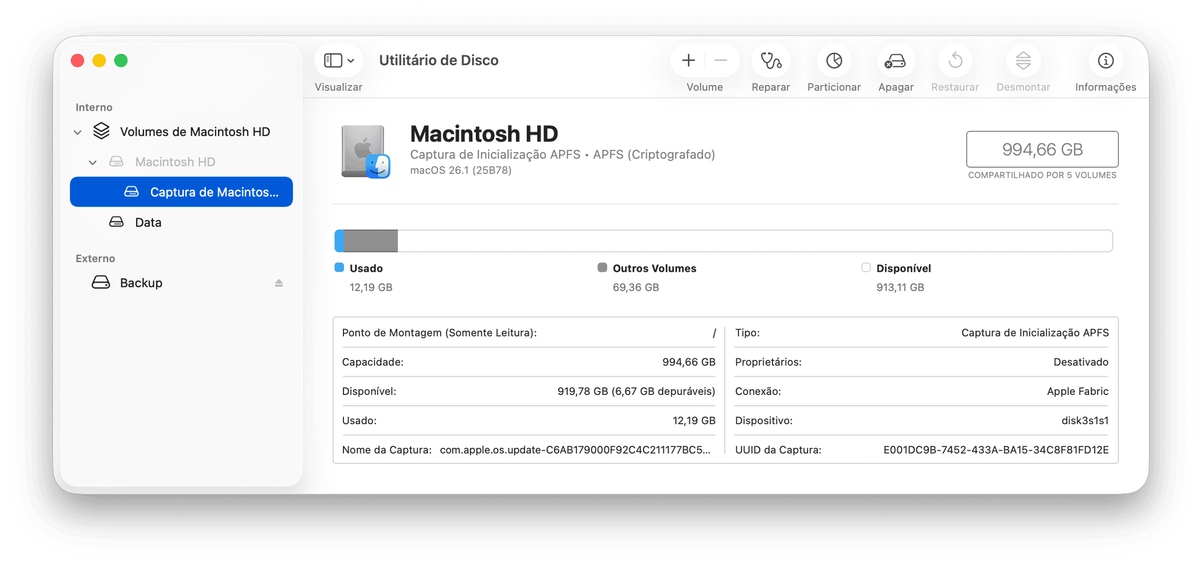 sistema  Utilit&aacute;rio de Disco