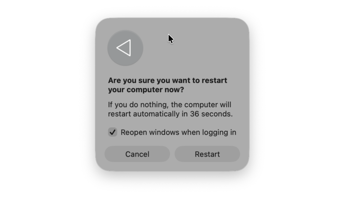 How to restart a Mac