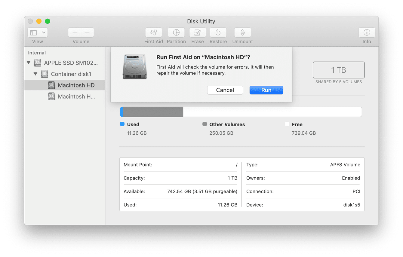 Mac disk utility
