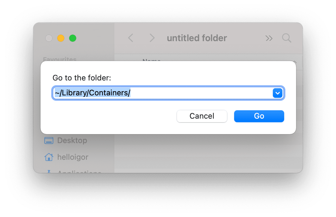 Path to Library containers