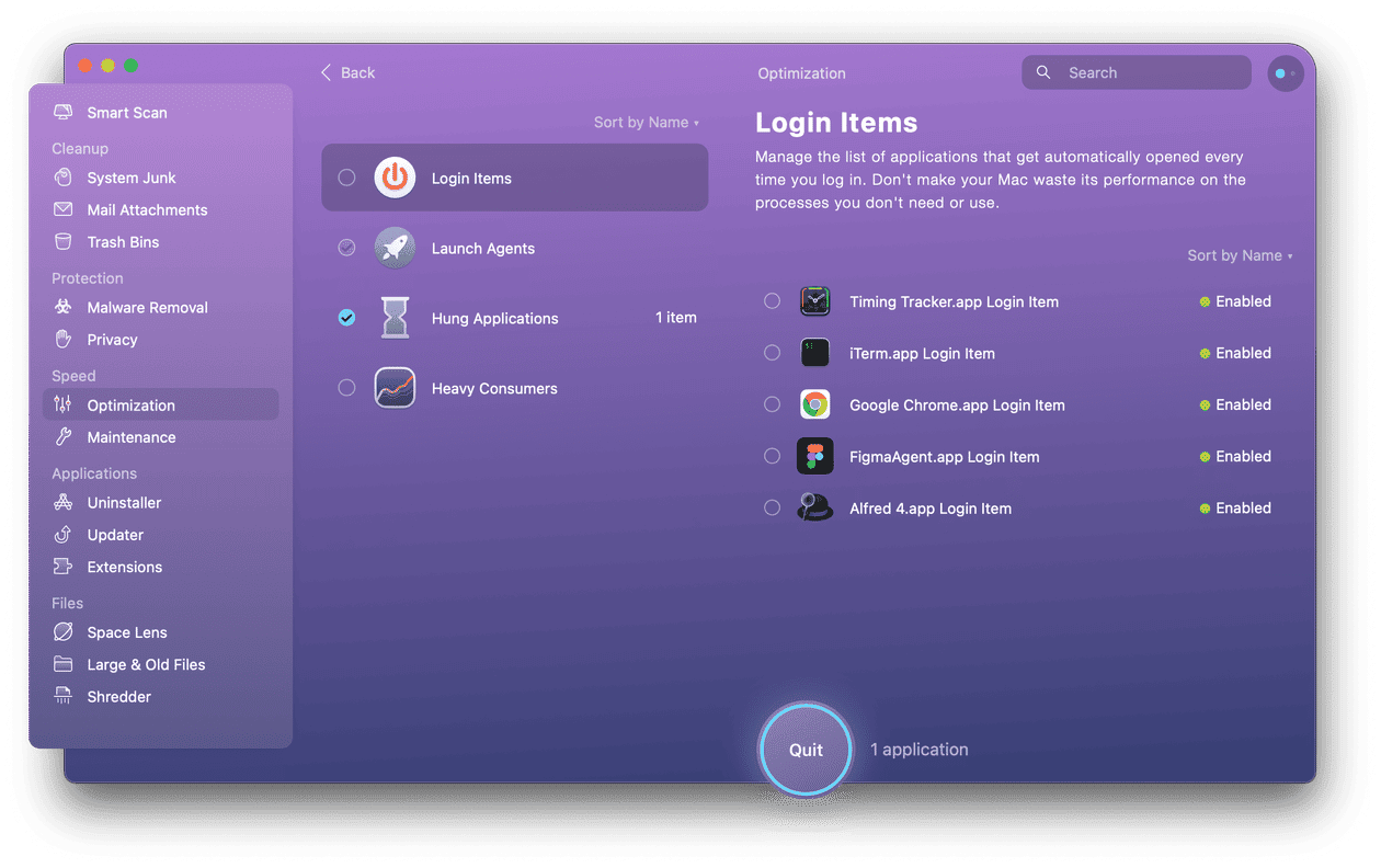 CleanMyMac&rsquo;s Performance module