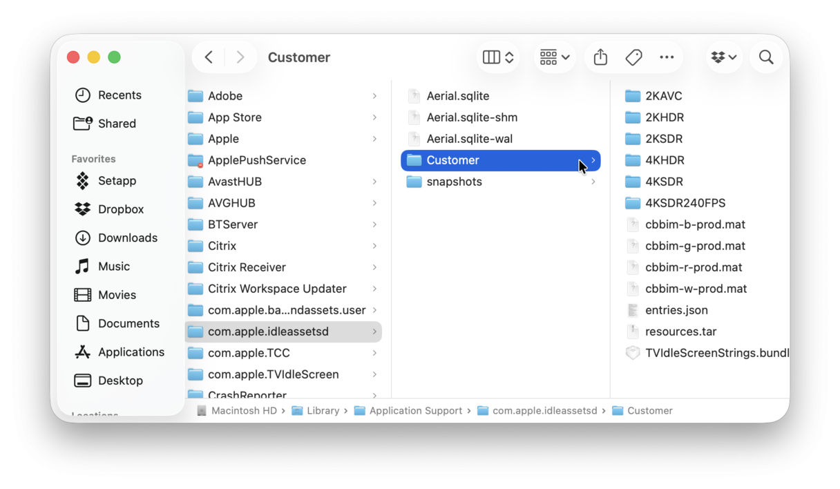 Delete Screen savers