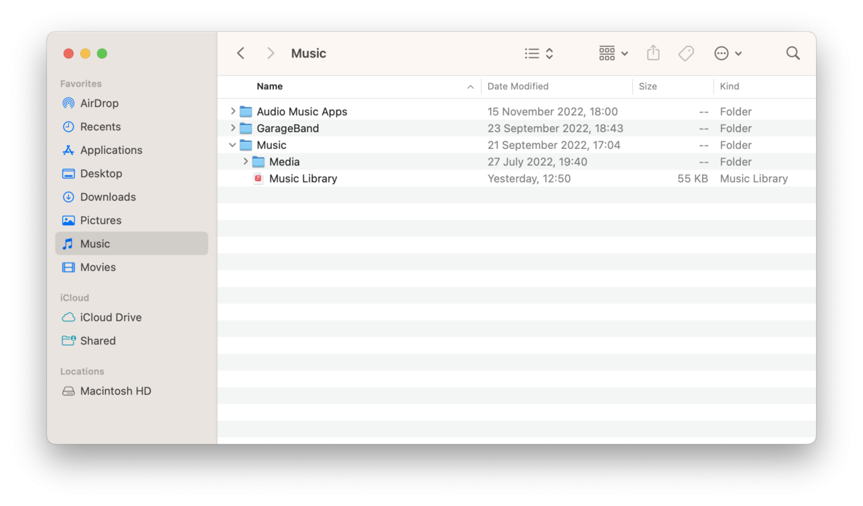 Browse files from Finder