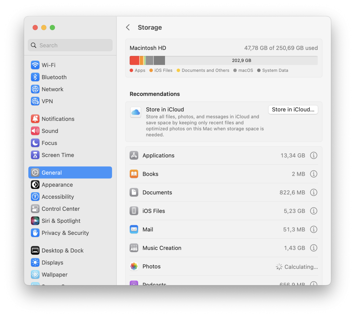 G&eacute;rez le stockage